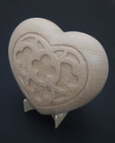 "Decoro da parete" cuore in legno - Finitura naturale