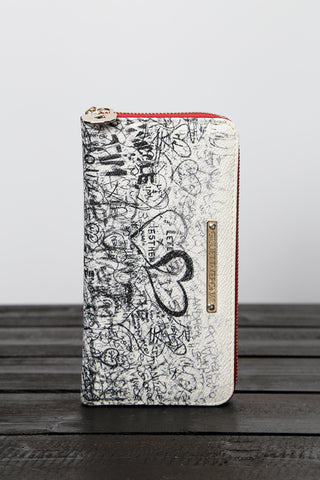 Portafoglio grande - Graffito bianco