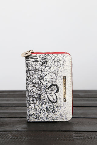 Portafoglio medio - Graffito bianco