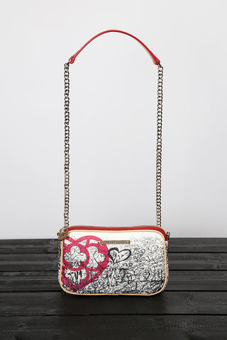 Heartbag a tracolla - Graffito bianco