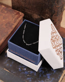 Collana base in acciaio con perline nere - Fiore gotico