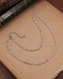 Collana base in acciaio stile rosario - Fiore gotico