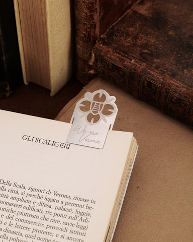 Segnalibro in acciaio - Fiore Scudo
