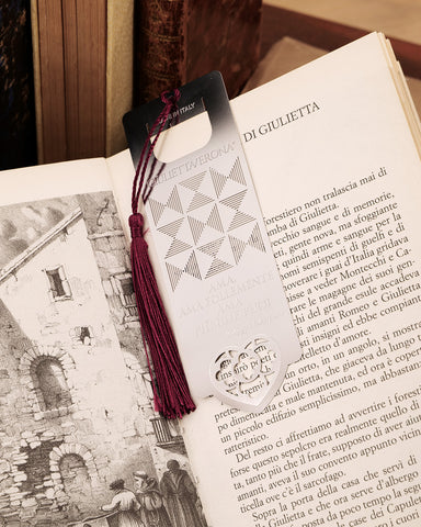 Segnalibro in acciaio - Frase Giulietta - Cuore