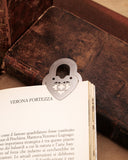 Segnalibro in acciaio - Lucchetto Cuore