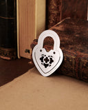 Segnalibro in acciaio - Lucchetto Cuore