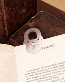 Segnalibro in acciaio - Lucchetto Fiore scudo