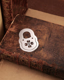 Segnalibro in acciaio - Lucchetto Fiore scudo