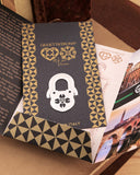 Segnalibro in acciaio - Lucchetto Fiore scudo