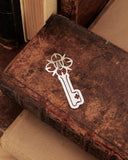 Segnalibro in acciaio - Chiave fiore scudo