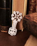 Segnalibro in acciaio - Chiave fiore gotico