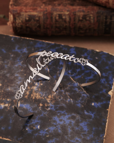 Bracciale doppio in acciaio - Ama il tuo peccato