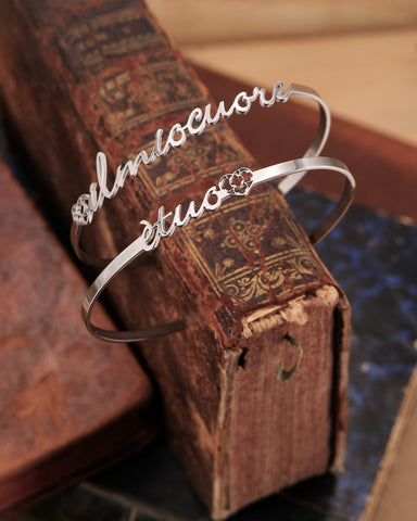 Bracciale doppio in acciaio - Il mio cuore è tuo