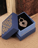Charm lucchetto cuore - Bronzo oro antico