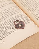 Charm lucchetto cuore - Bronzo rosa antico