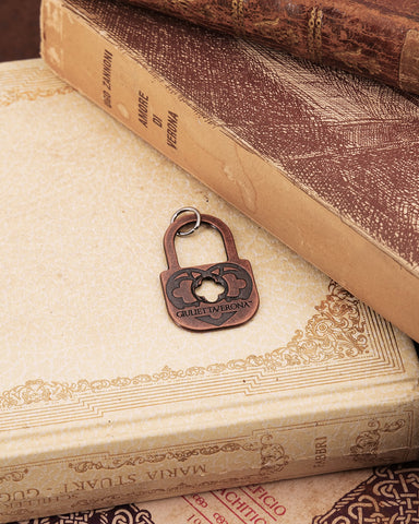 Charm lucchetto - Bronzo rosa antico