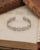 Bracciale rigido in acciaio - Cuore e fiore gotico