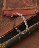 Bracciale rigido sottile in acciaio - Fiore gotico