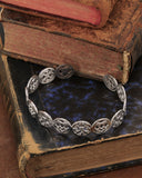 Bracciale rigido in acciaio - Cuore e fiore gotico