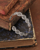 Bracciale rigido in acciaio - Cuore e fiore gotico