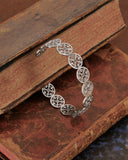 Bracciale rigido in acciaio - Fiore gotico