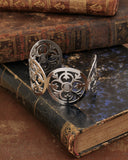 Bracciale rigido modello schiava in acciaio - Fiore gotico