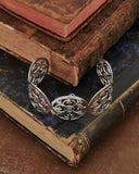 Bracciale rigido modello schiava in acciaio - Fiore gotico