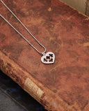 Collana argento con pendente cuore in Zirconi - Bianco