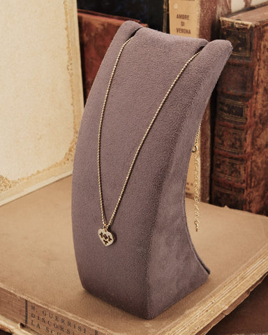 Collana argento con pendente cuore in Zirconi - Oro
