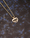 Collana argento con pendente cuore in Zirconi - Oro