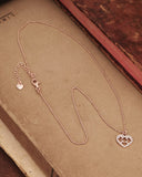 Collana argento con pendente cuore in Zirconi - Rosa