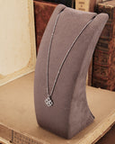 Collana argento con pendente fiore in Zirconi - Bianco