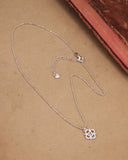 Collana argento con pendente fiore in Zirconi - Bianco