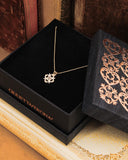 Collana argento con pendente fiore in Zirconi - Oro