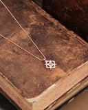 Collana argento con pendente fiore in Zirconi - Rosa