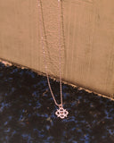 Collana argento con pendente fiore in Zirconi - Rosa