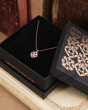 Collana argento con pendente fiore in Zirconi - Rosa