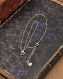 Collana girocollo in acciaio con micro pendente Rosone