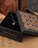 Collana girocollo in acciaio con micro pendente Rosone