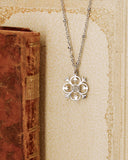 Collana corta con sfere in acciaio - Fiore gotico