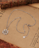 Collana corta con sfere in acciaio - Fiore gotico