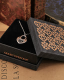 Collana corta con sfere in acciaio - Lucchetto cuore