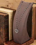 Collana corta con sfere nere in acciaio - Cuore