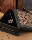 Collana corta con sfere nere in acciaio - Lucchetto cuore traforato