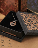 Collana corta con sfere nere in acciaio - Lucchetto cuore