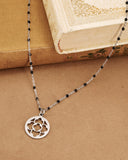 Collana corta con sfere nere in acciaio - Rosone