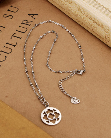 Collana corta con sfere in acciaio - Rosone