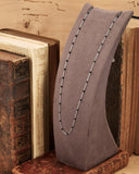 Collana base in acciaio con black beads - chiusura cuore