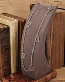 Collana lunga 8 pendenti in acciaio - Cuore