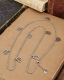 Collana lunga 8 pendenti in acciaio - Cuore